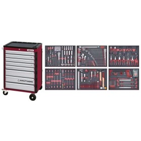 Servante HighTec 8 Tiroirs avec 308 Outils Kraftwerk